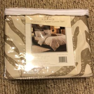 King zebra duvet cover set